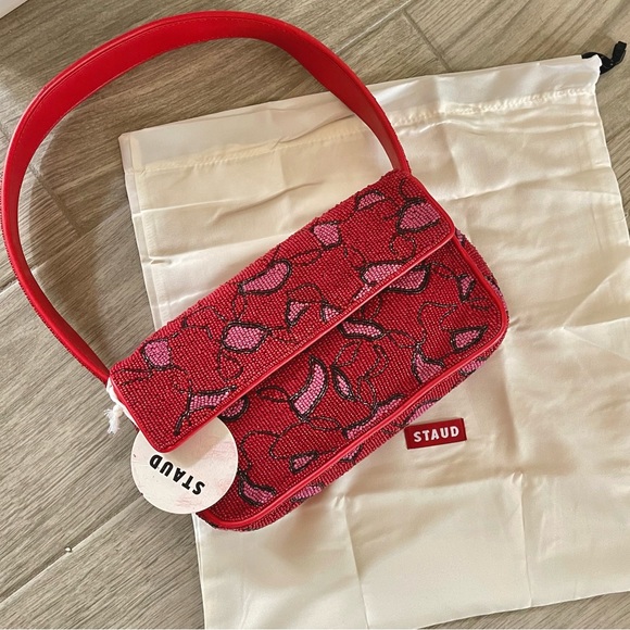 STAUD Handbags - STAUD | NWT! TOMMY BEADED BAG IN CHAW